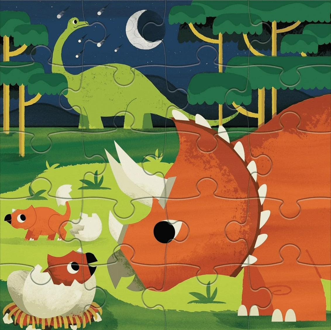 Magnetic Puzzle Mighty Dinosaurs - 2 x 20 Piece