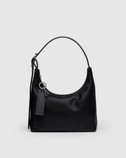 Baggu Mini Rcycled Leather Shoulder Bag - Black