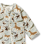 Mini Jungle Organic Zipsuit w Feet