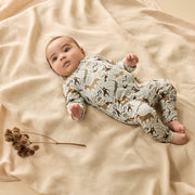 Mini Jungle Organic Zipsuit w Feet