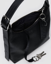 Baggu Mini Rcycled Leather Shoulder Bag - Black