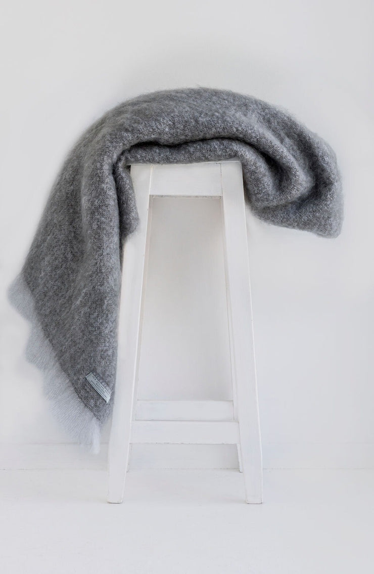 Mohair Throw - Pewter