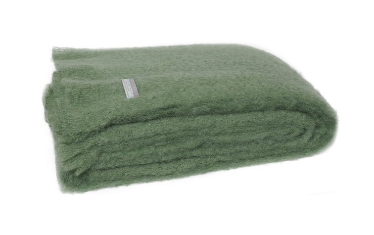 Mohair Throw - Olive