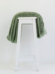 Mohair Throw - Olive