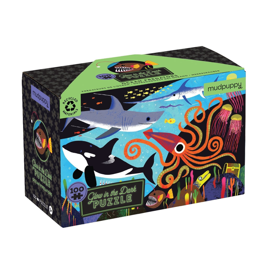 Ocean  Predators Glow in the Dark Puzzle - 100 Piece