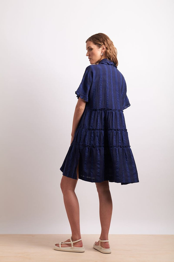 Ruffle Dress - Lapis