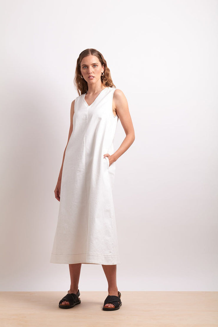 Buckle Up Dress - Ivory