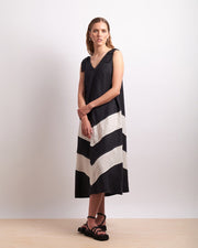 The Mixer Dress - Black Sesame