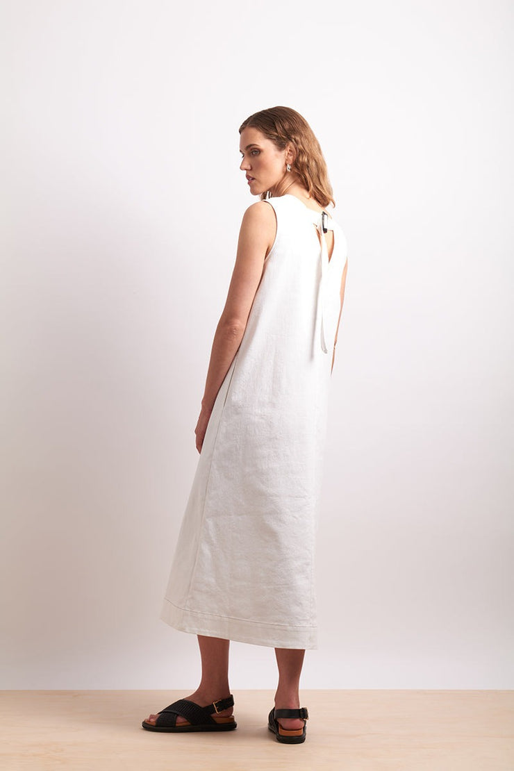 Buckle Up Dress - Ivory