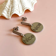 Nice Drop Earrings - Silver