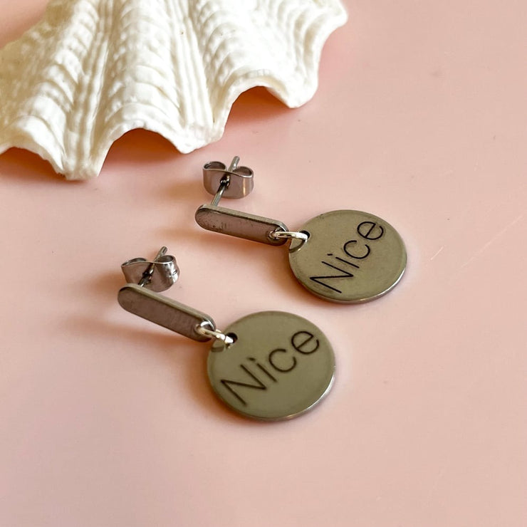 Nice Drop Earrings - Silver