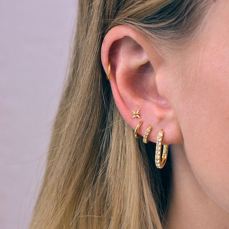 Gold North Star Stud Earrings - 18k Gold Plated - Coming Soon