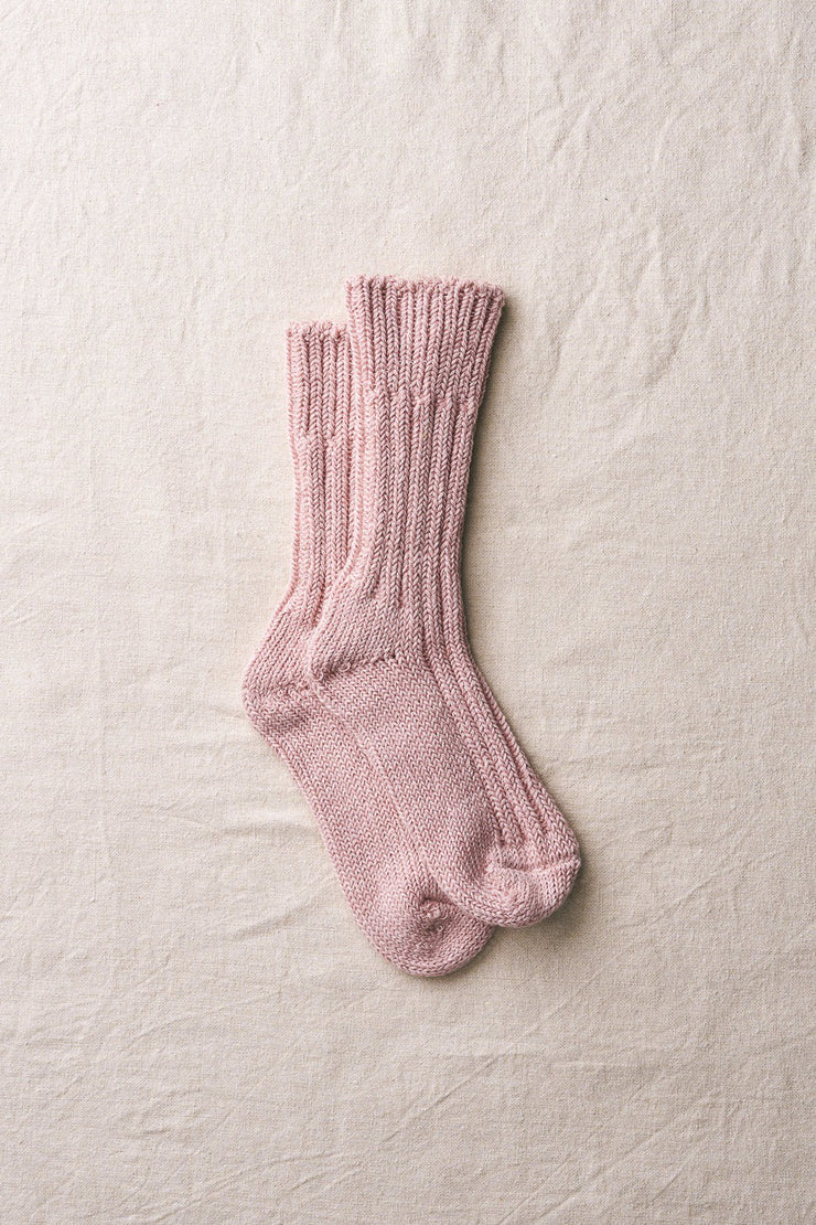 Organic Low Gauge Socks - Pink