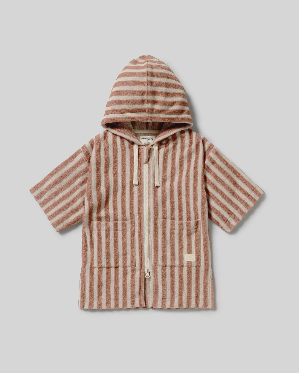 Cherry Cola Stripe Organic Hooded Towel