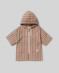 Cherry Cola Stripe Organic Hooded Towel