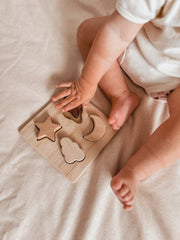 Wooden Star Moon Puzzle