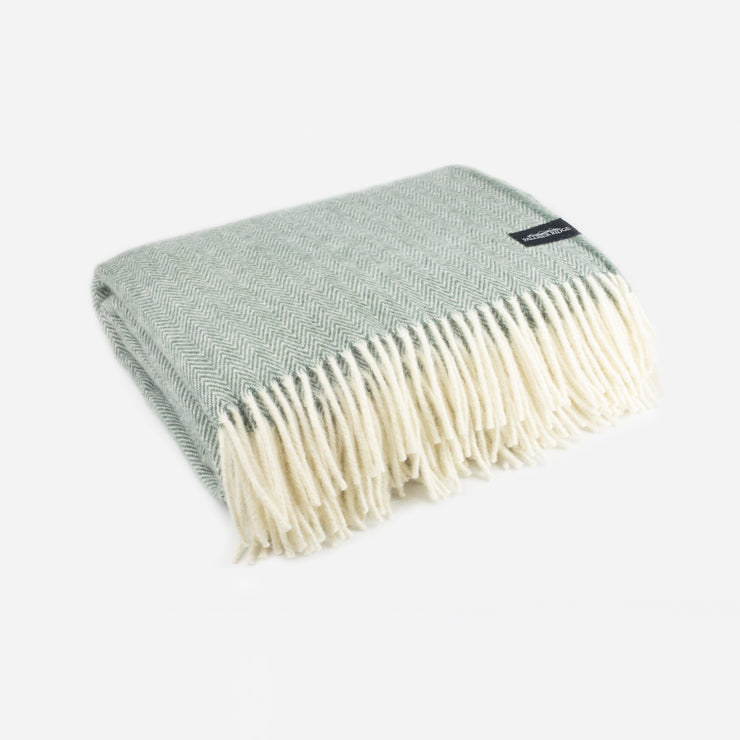 Luxury Lambs Wool Blanket - Herringbone Paneer