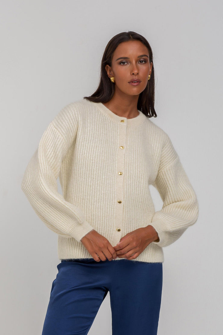 Cropped Party In A Cardi - Ivory
