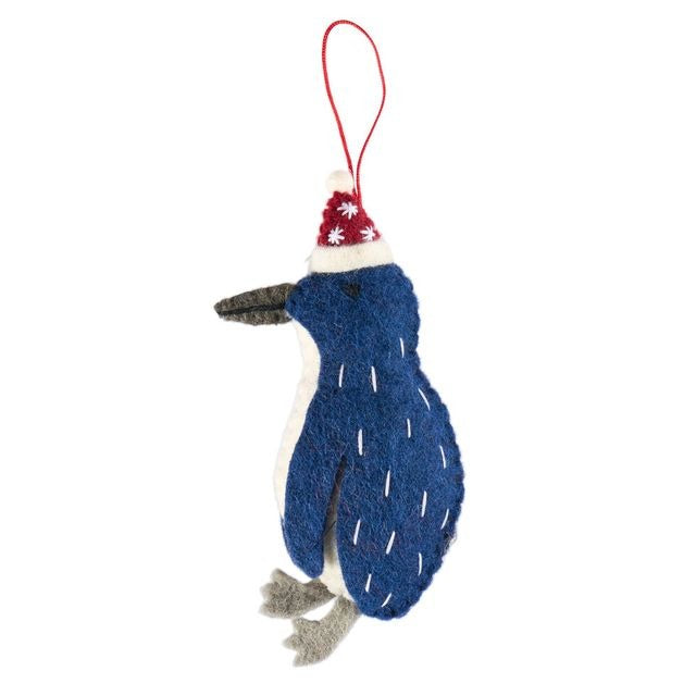 Xmas 26 Felt Decoration - NZ Little Penguin