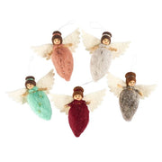 Xmas 25 Decoration: Needle Felted Angel Pink