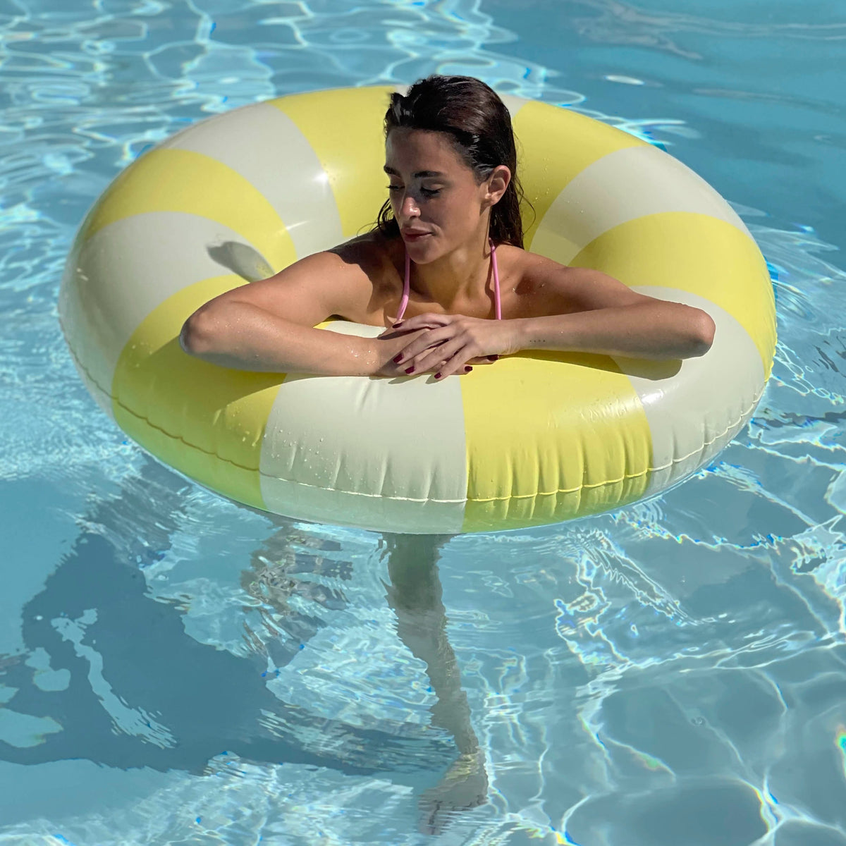 Sally Swim Ring 90cm - Pastel Yellow Was $99 Now