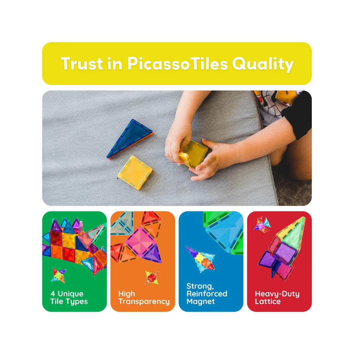Picasso Tiles - 40 Piece Mini Diamond Series