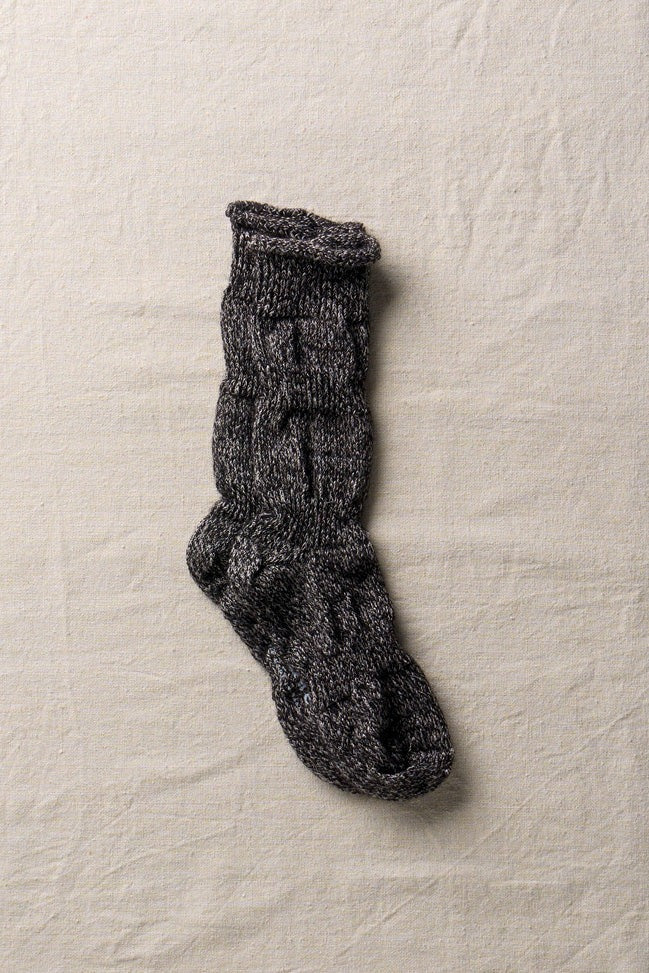 Alpacca Linen Ploot Socks - Black