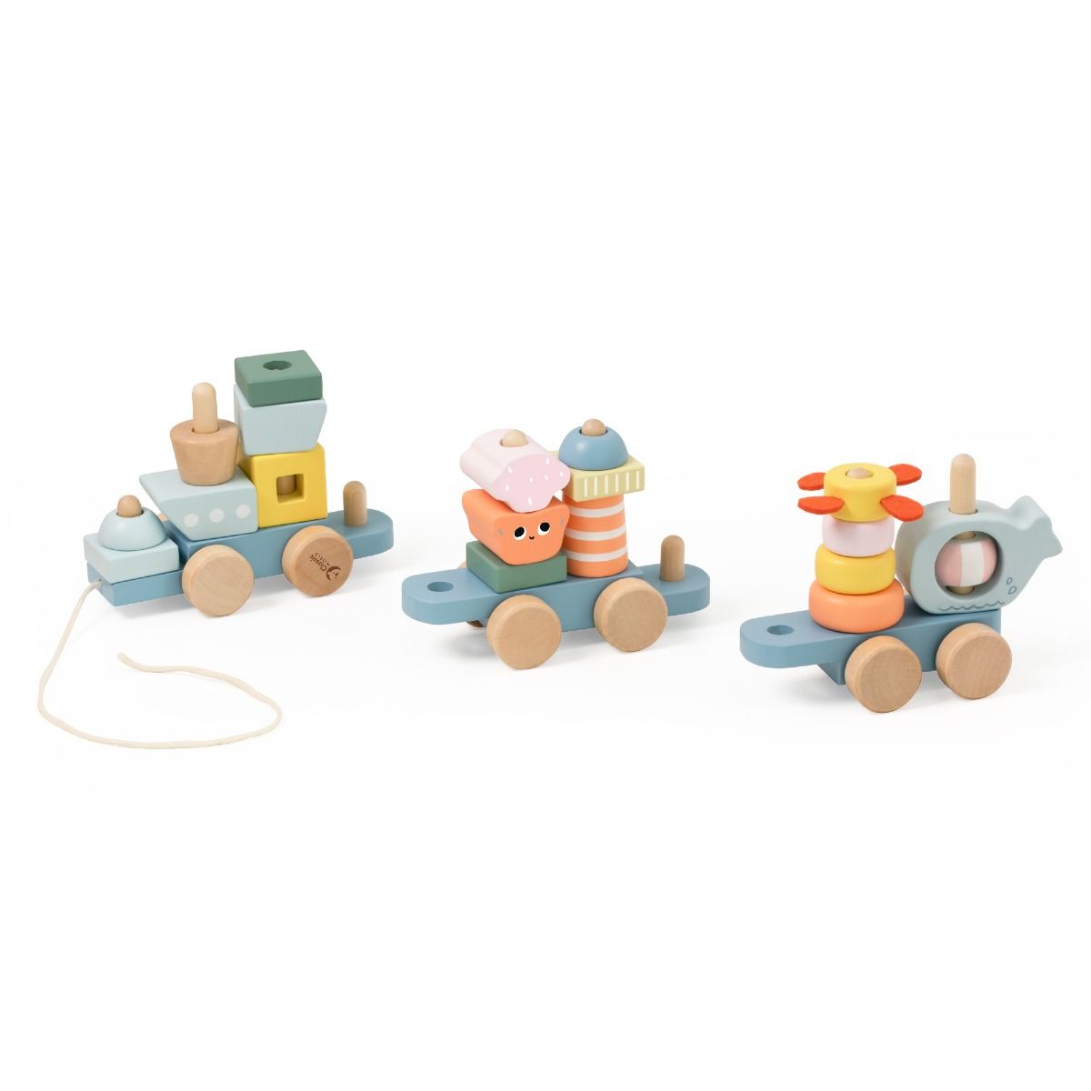 Wooden Pull Train - Ocean