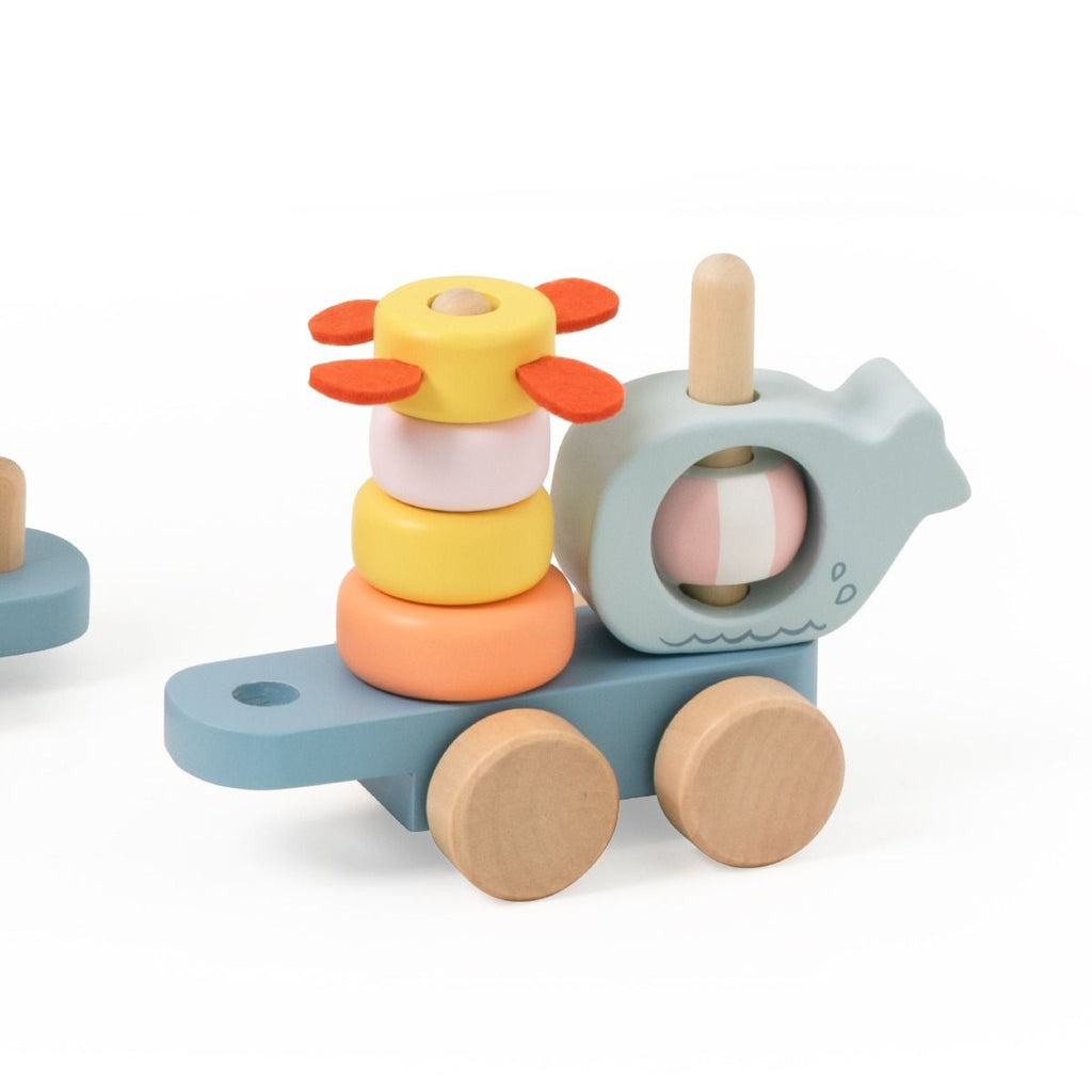 Wooden Pull Train - Ocean