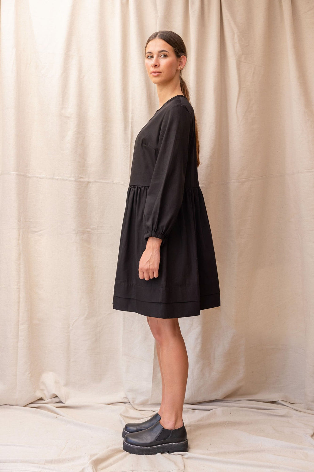 ReCreate Sebastian Denim Dress - Black Was $240 Now