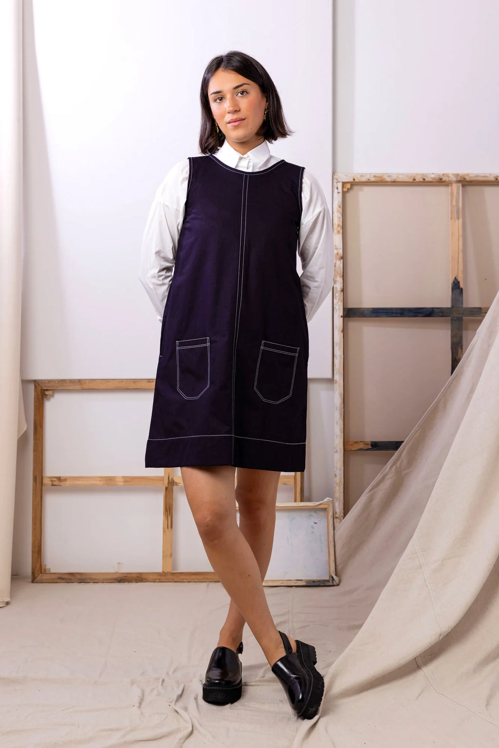 ReCreate Etta Reversible Dress - Indigo