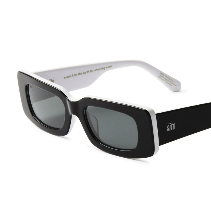 Sito Reaching Dawn Sunglasses - Black/White Polarised