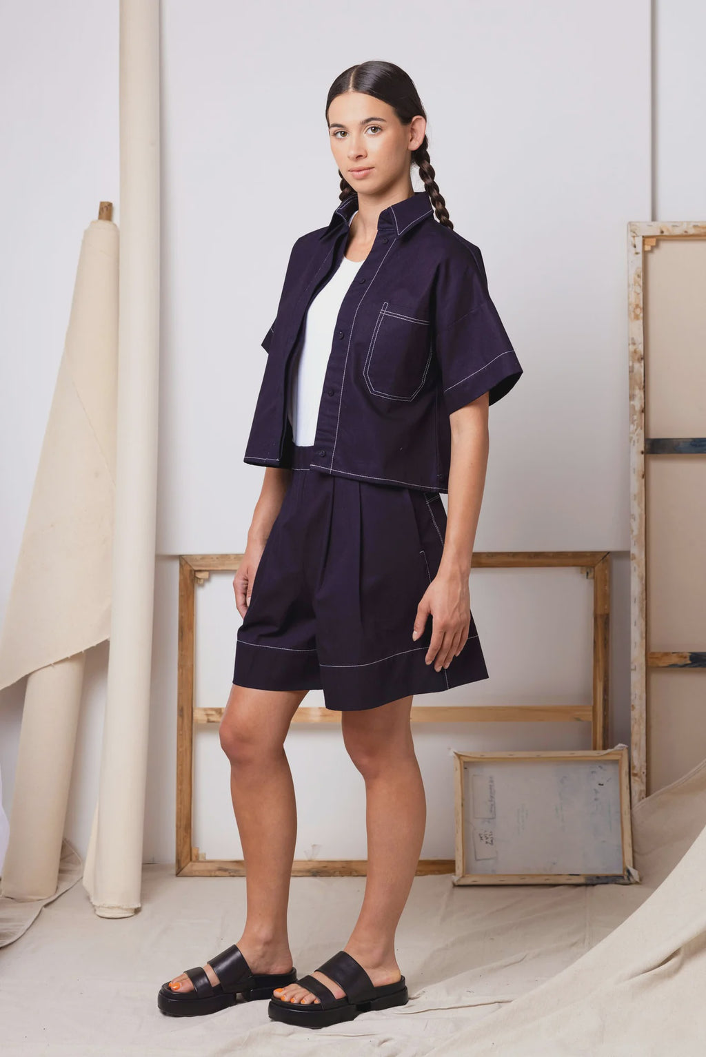 ReCreate Tomorrow Shorts - Indigo