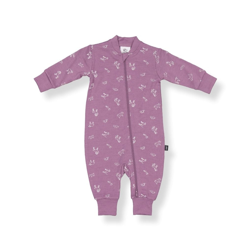 Merino Remy All-In-One - Mauve Animal Was $80 Now