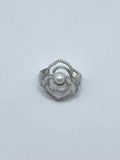 Diamante Brooch - Rose w Pearl