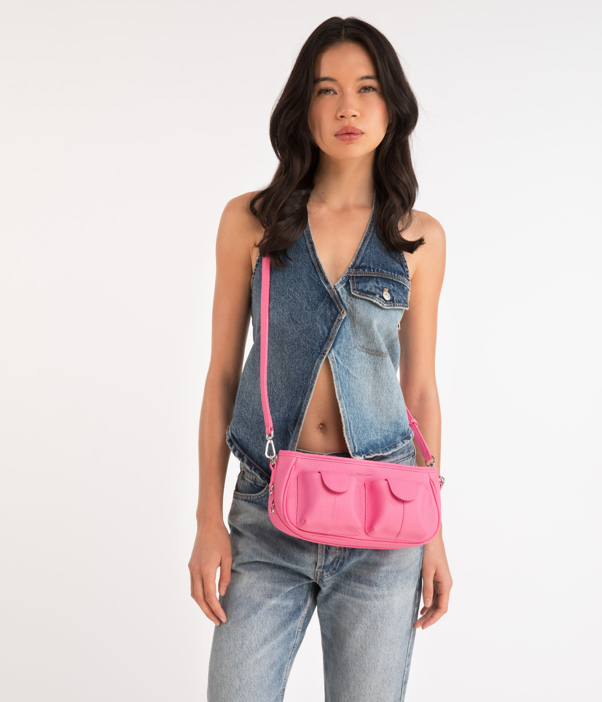 Vegan Crossbody Bag - Noon Purity Rosebud Was $140 NOW