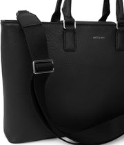 Vegan Satchel - Sevyn Grain Black