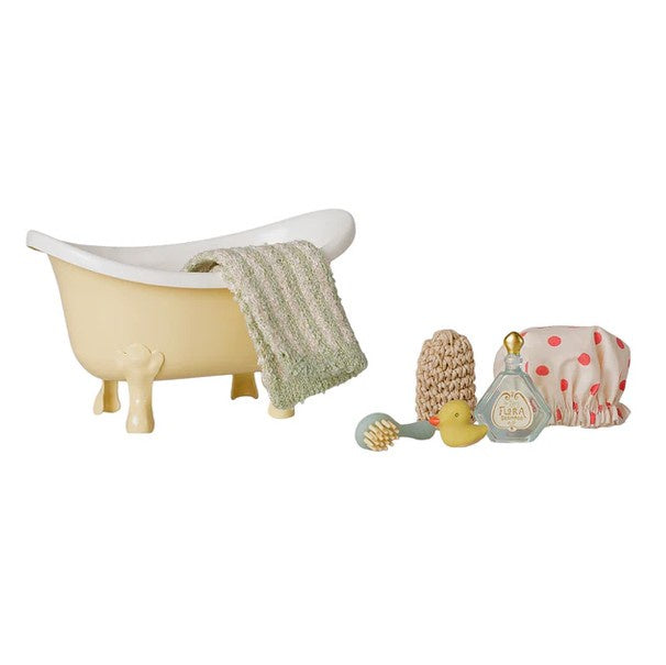 Maileg Bathtub Set Mouse - Yellow