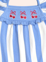 Seaside Cherry Stripe Dress - Almond/Milk v2