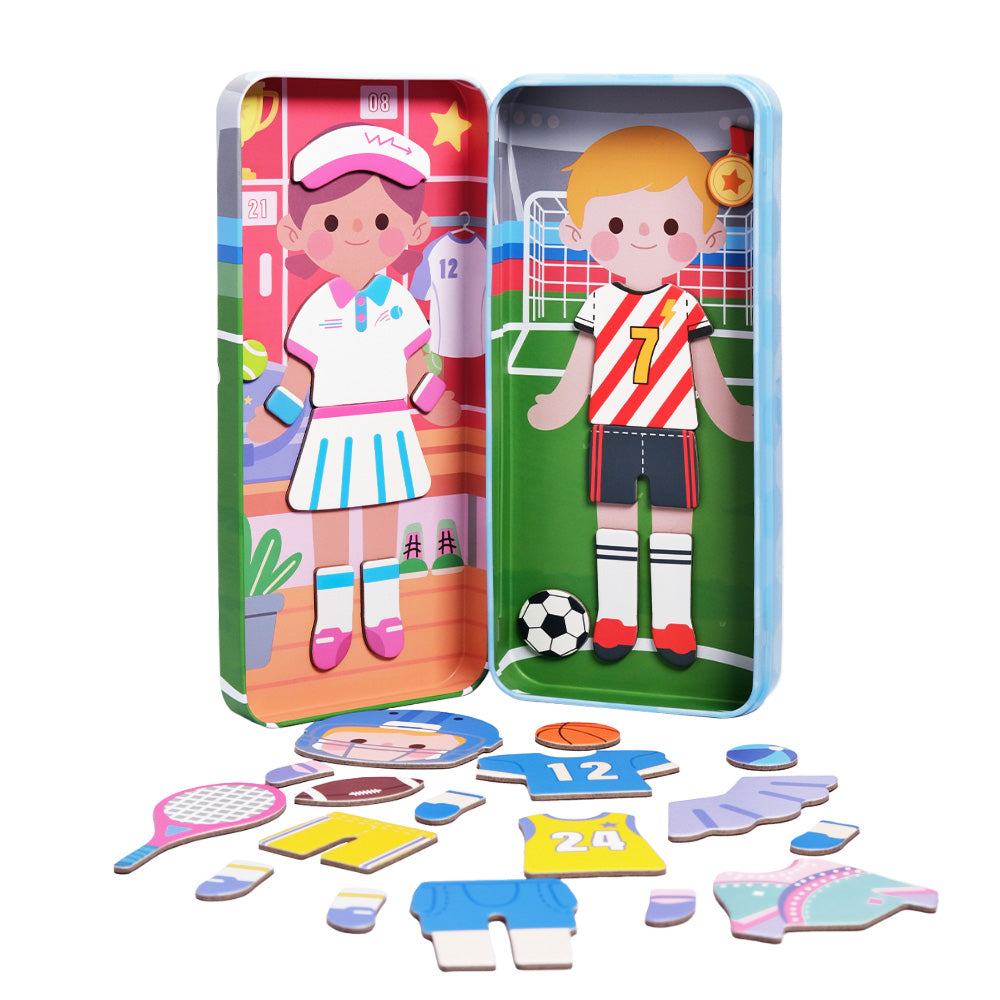 Magnetic Puzzle Box - Sports Stars