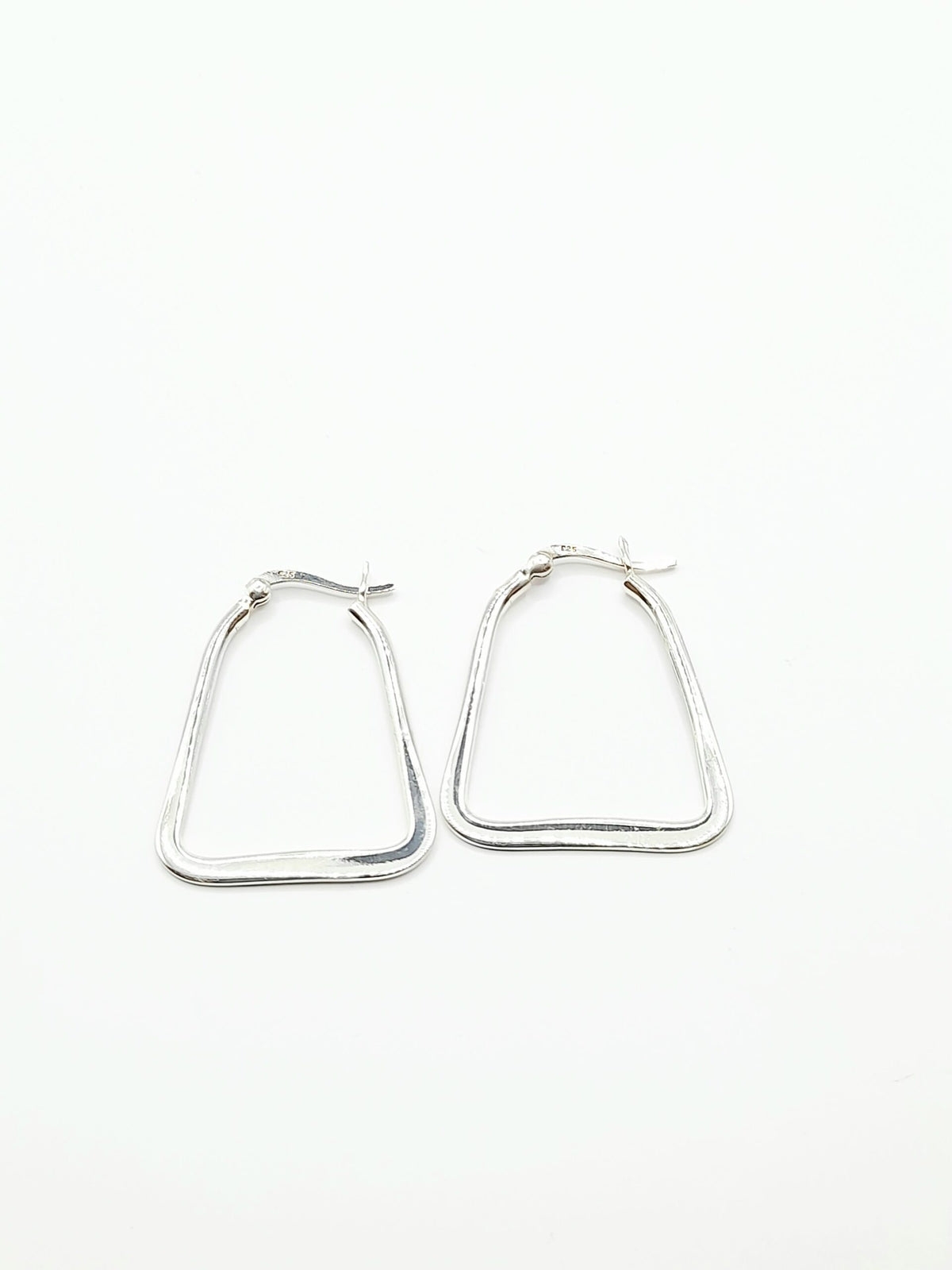 Sterling Silver Square Up Earrings