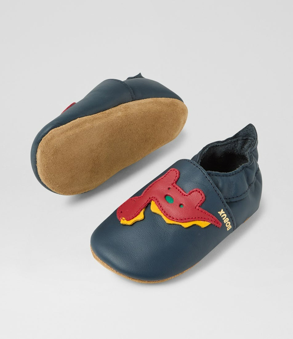 Bobux Soft Soles Dino - Blue
