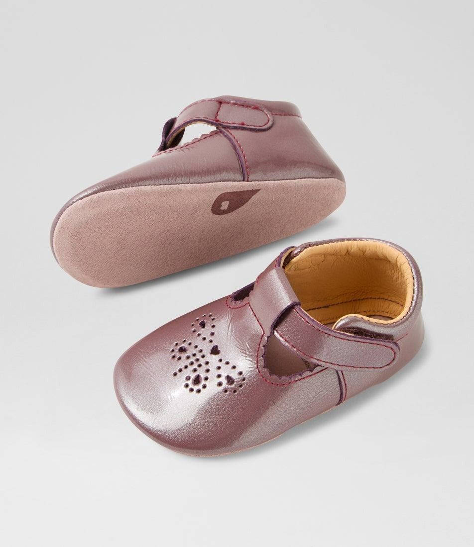 Bobux Soft Soles Flutterheart - Fig Patent