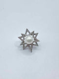 Diamante Brooch - Star w Pearl