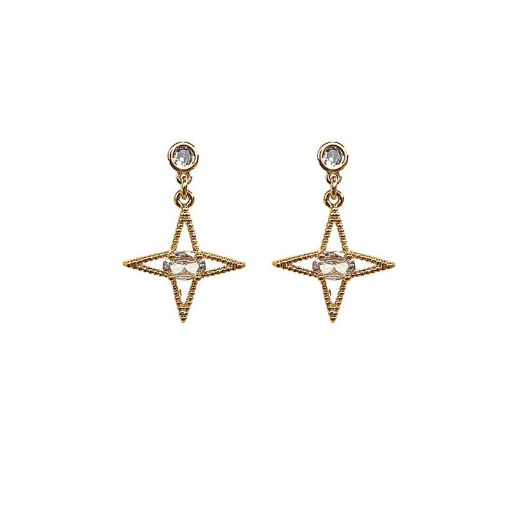 Star Romance Earrings - Byzantine Gold