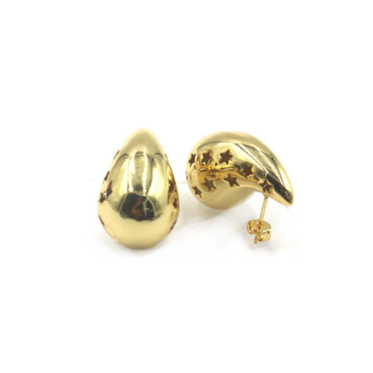 Starry Drop Earrings - Gold