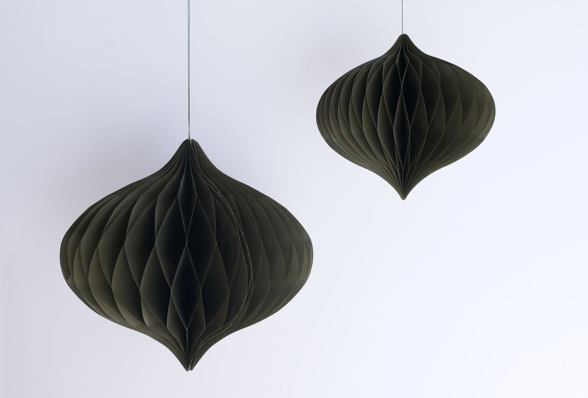 Statement Jewel Ornament - Olive Green 30cm