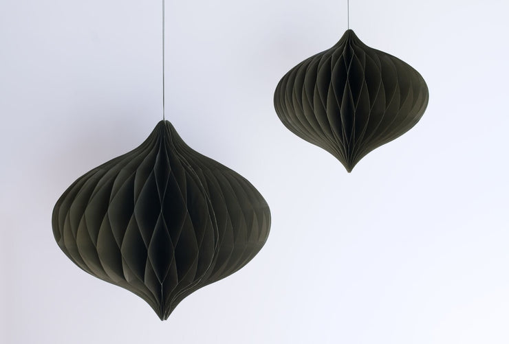 Statement Jewel Ornament - Olive Green 30cm