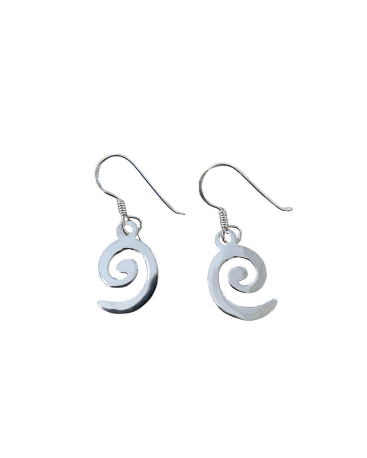 Sterling Silver Koru Earrings