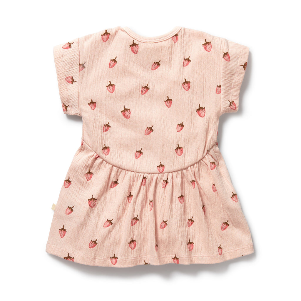 Strawberry Kisses Organic Dress Crinkle Cotton Was $65 Now